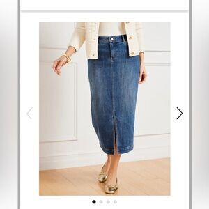TALBOTS Denim Midi Skirt